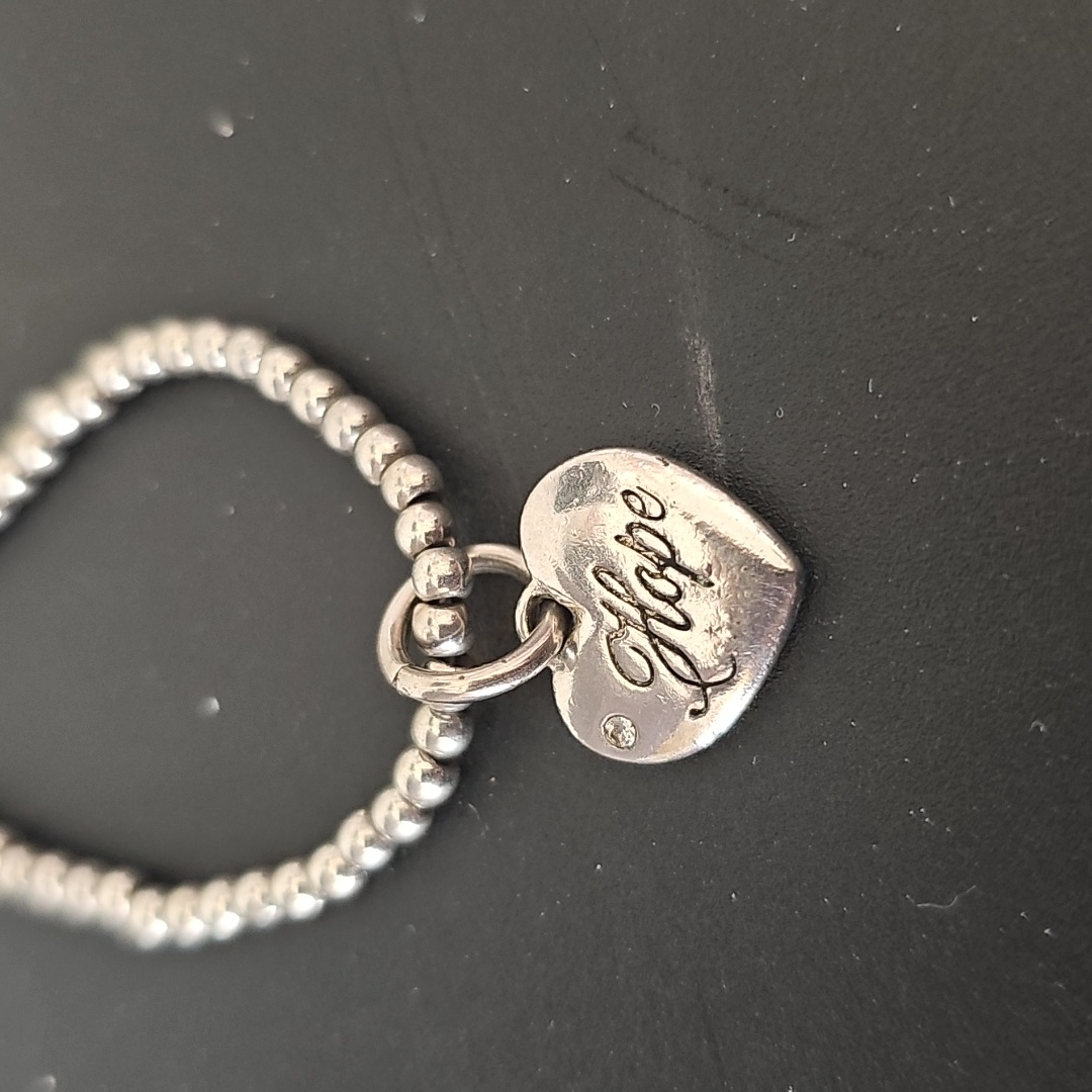 Steve Madden Silver Hope Heart Pendant Necklace 12$